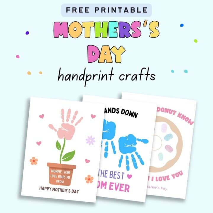 Mother's Day Handprint Free Printables - The Artisan Life