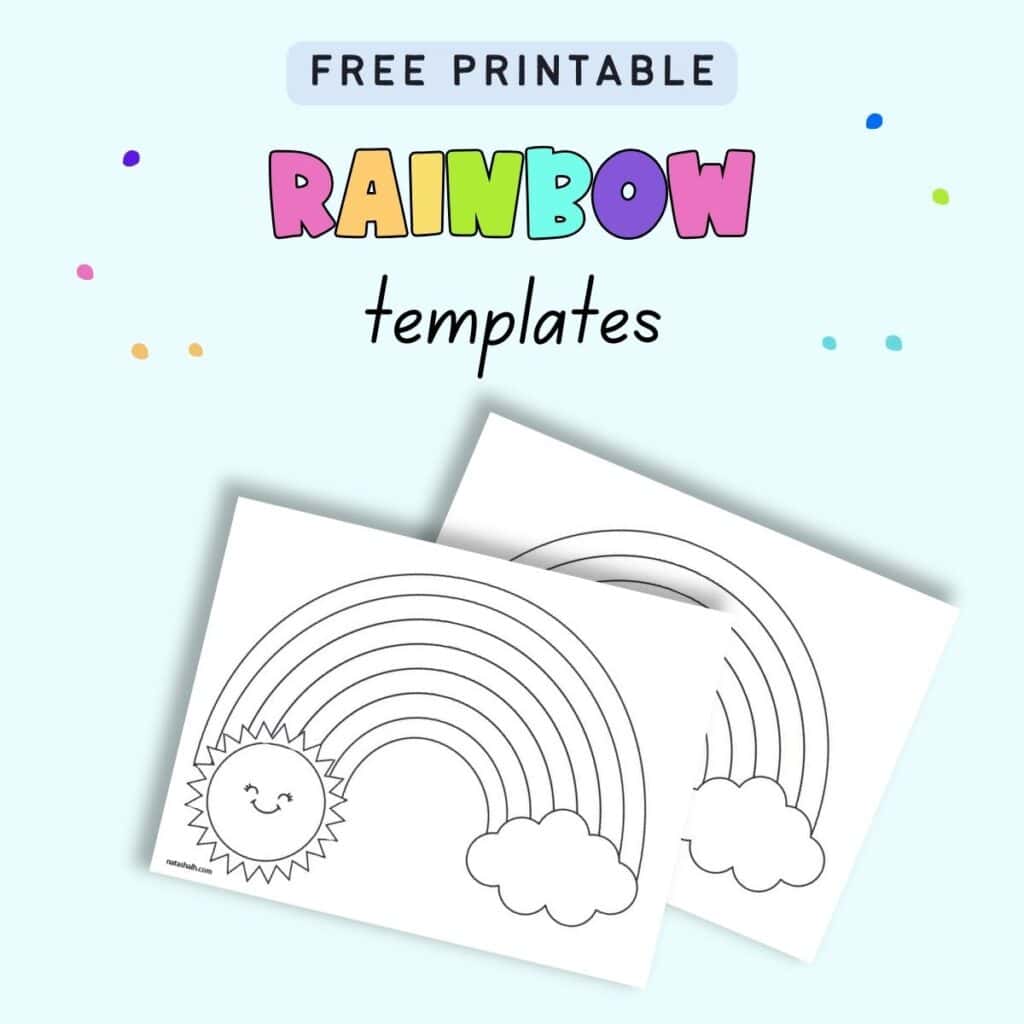 Free Printable Rainbow with Clouds Templates - The Artisan Life