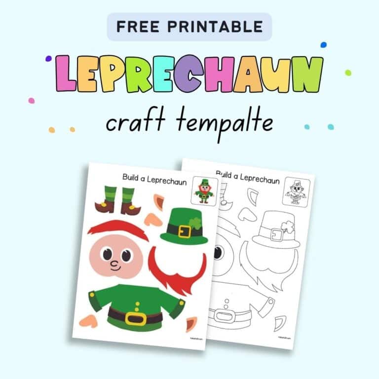 Free Leprechaun Pattern Printable (leprechaun craft printable) - The Artisan Life