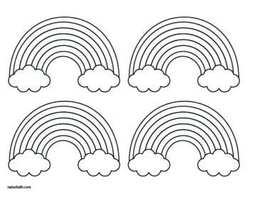 Free Printable Rainbow with Clouds Templates - The Artisan Life