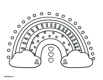 Free Printable Rainbow with Clouds Templates - The Artisan Life