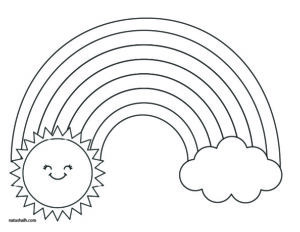 Free Printable Rainbow with Clouds Templates - The Artisan Life