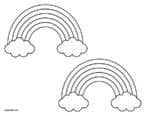 Free Printable Rainbow with Clouds Templates - The Artisan Life