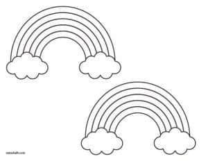 Free Printable Rainbow with Clouds Templates - The Artisan Life