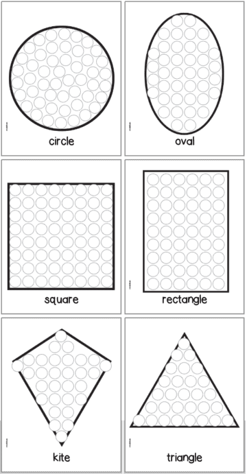 Free Printable Shapes Dot Marker Coloring Pages - The Artisan Life