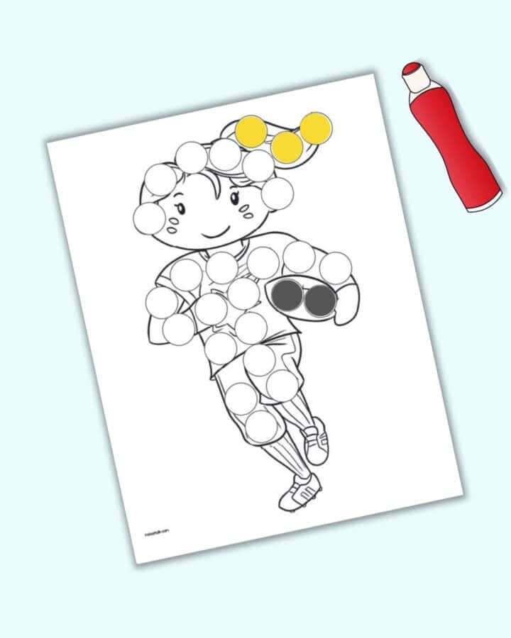 Free Printable Football Dot Marker Coloring Pages The Artisan Life