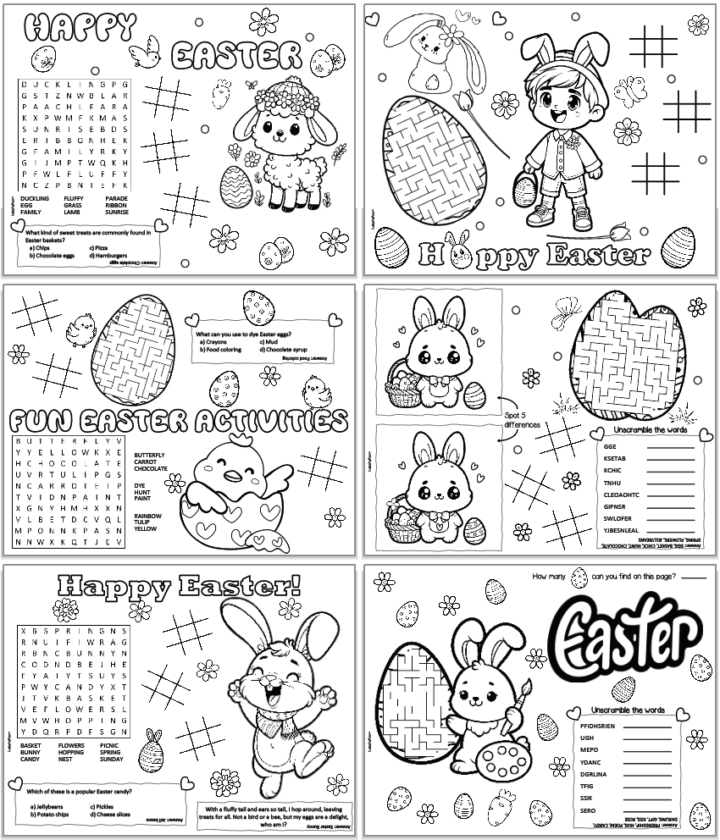 Free Easter Placemat Printables - The Artisan Life