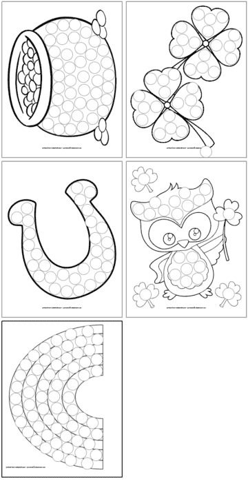 Free Printable St. Patrick's Day Do a Dot Marker Pages - The Artisan Life