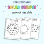Solar Eclipse Connect the Dots Free Printables - The Artisan Life
