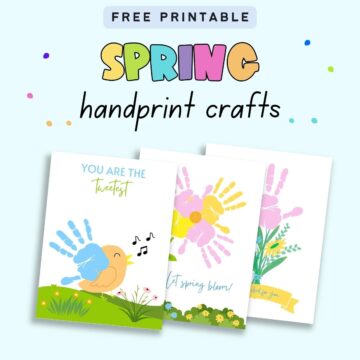 Spring Handprint Craft Free Printables - The Artisan Life