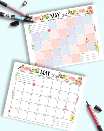 Free 2024 May Calendar Printable - The Artisan Life