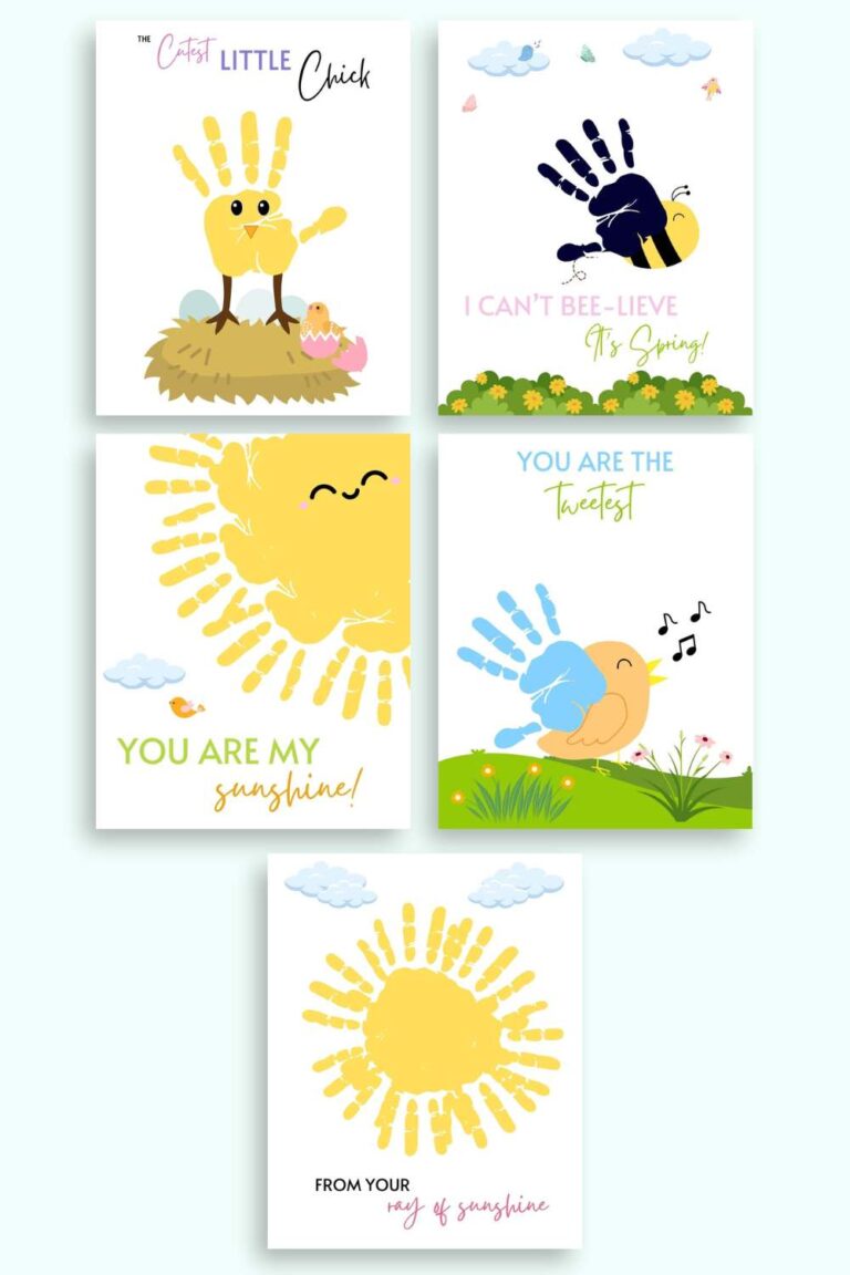 Spring Handprint Craft Free Printables - The Artisan Life