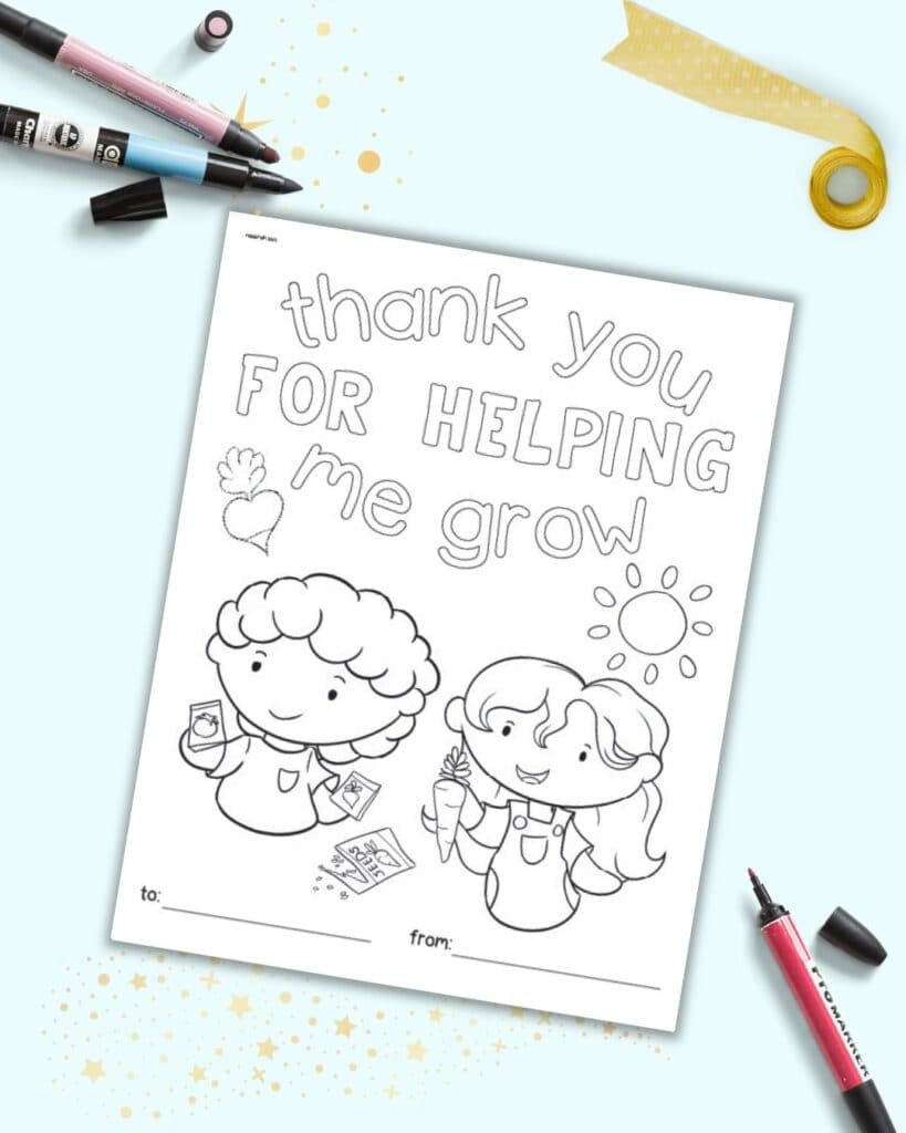 Free Printable Teacher Appreciation Coloring Pages - The Artisan Life