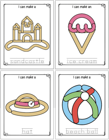 Free Printable Summer Play Dough Mats - The Artisan Life