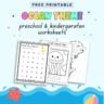 Free Printable Ocean Themed Preschool Worksheets for Preschool ...