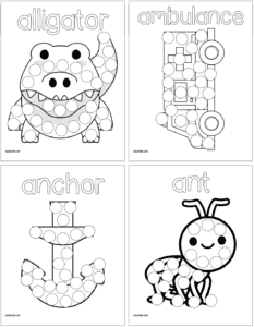 Free Printable Letter A Alphabet Dot Marker Pages - The Artisan Life