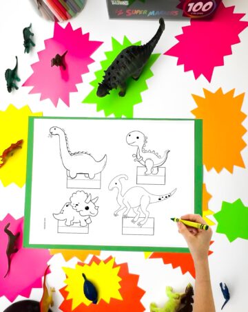 Free Printable Dinosaur Diorama - The Artisan Life
