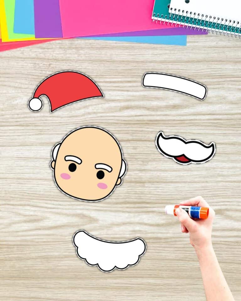 Free Printable Santa Cut and Paste Craft - The Artisan Life