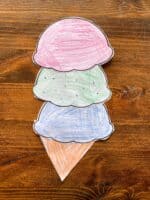 Free Printable Ice Cream Cut and Paste Craft - The Artisan Life