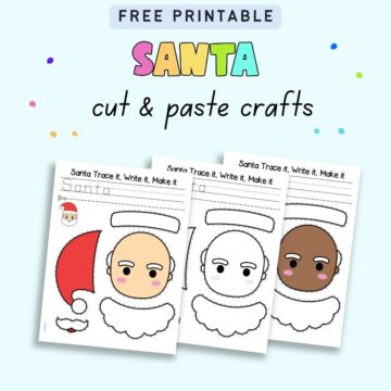 Free Printable Santa Cut and Paste Craft - The Artisan Life