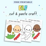Free Printable Christmas Elf Cut and Paste Craft - The Artisan Life