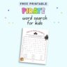 Free Printable Pirate Word Search for Kids - The Artisan Life