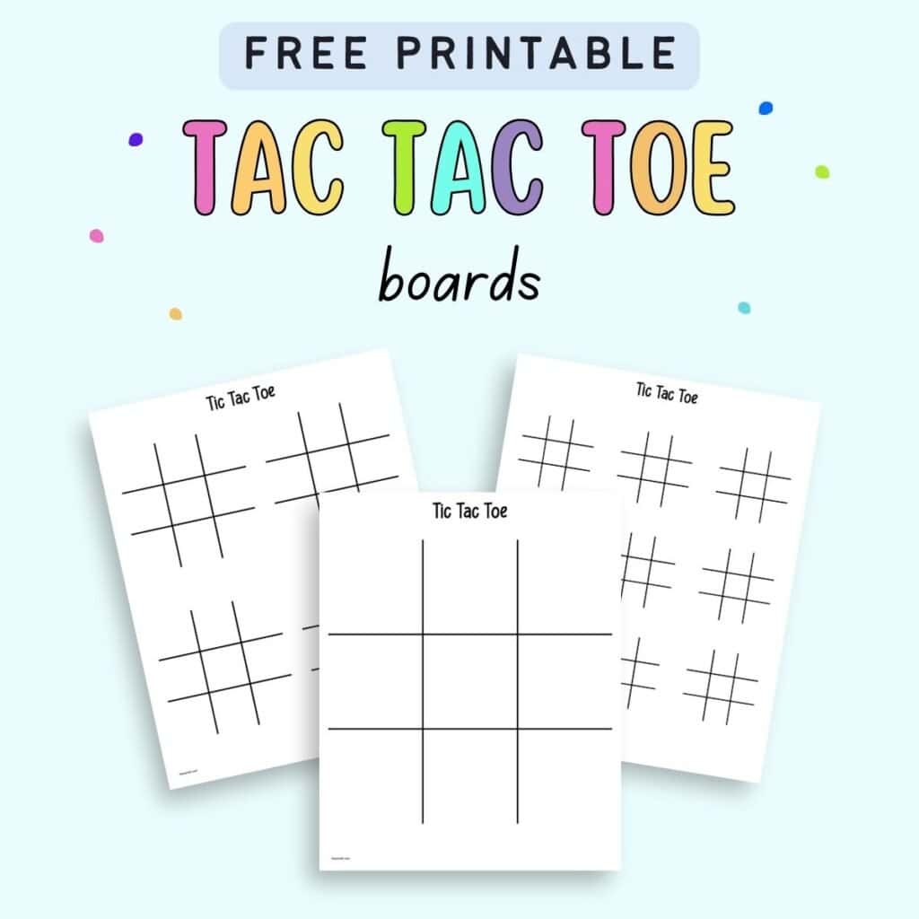 Free Printable Tic Tac Toe Board - The Artisan Life