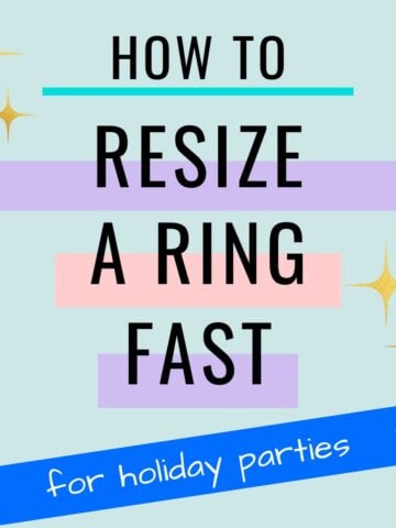text "for holiday parties resize a ring fast how to"