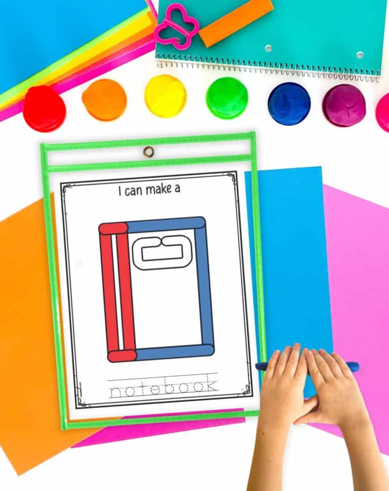 Free Printable Back to School Play Dough Mats - The Artisan Life