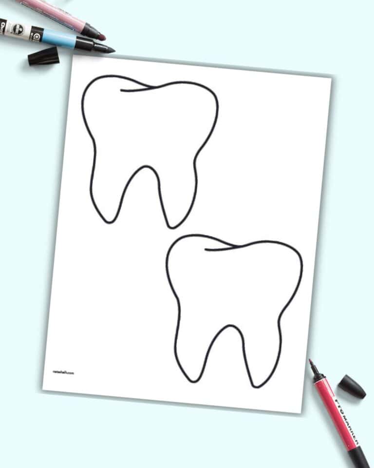 Free Printable Tooth Templates ( writing paper ) The Artisan Life Free Printable Tooth Templates ( writing paper ) The Artisan Life