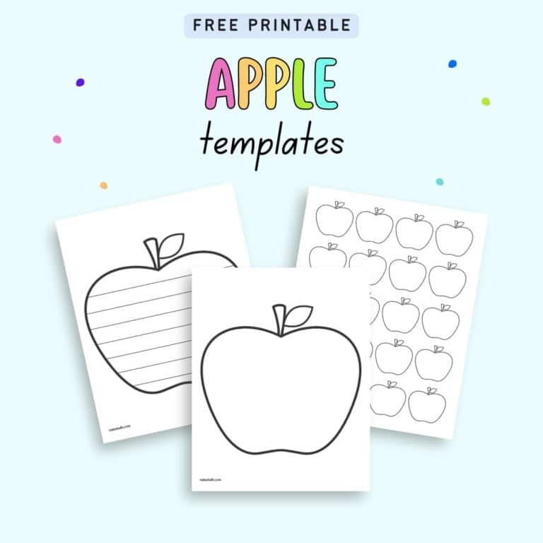 Free Printable Apple Templates - The Artisan Life