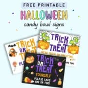 Free Printable Halloween Candy Bowl Signs The Artisan Life Free Printable Halloween Candy Bowl Signs The Artisan Life