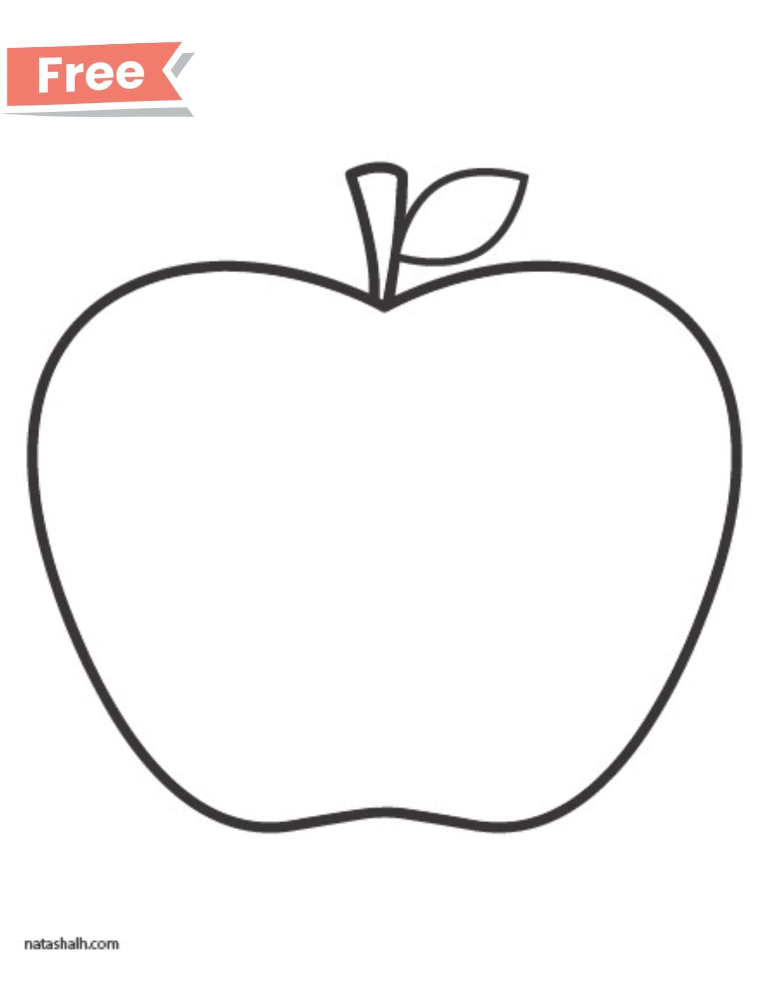 A preview of a page with a large apple silhouette template