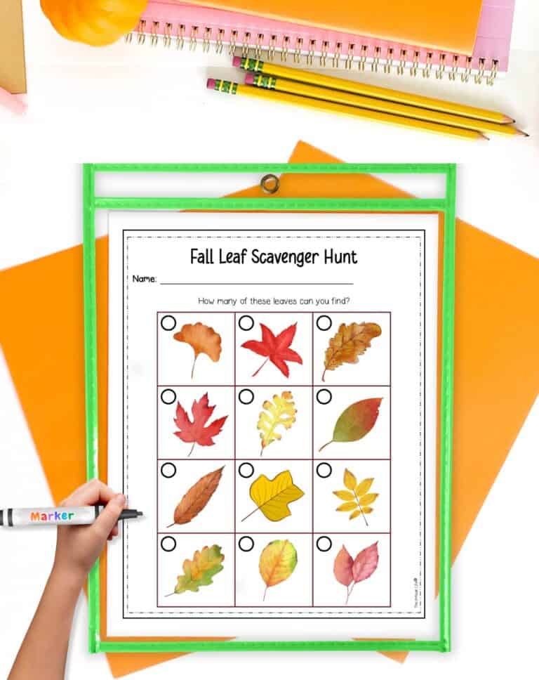 Free Printable Fall Leaf Scavenger Hunt - The Artisan Life