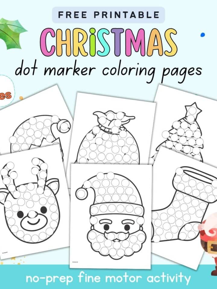 Free Printable Shapes Dot Marker Coloring Pages - The Artisan Life