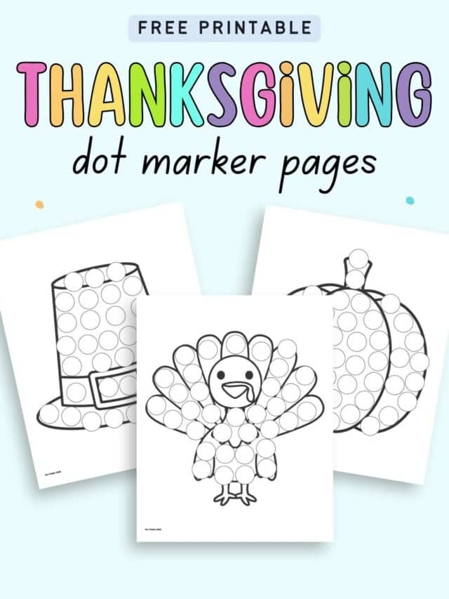 Free Printable Shapes Dot Marker Coloring Pages - The Artisan Life