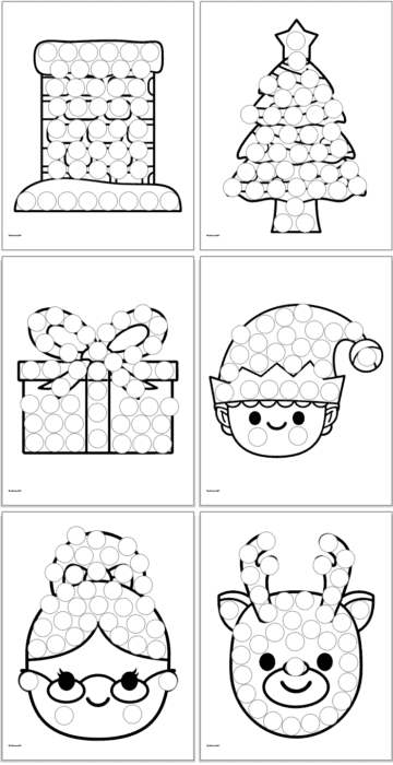 Free Printable Christmas Do a Dot Sheets - The Artisan Life