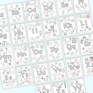 Alphabet Coloring Pages for Kids - The Artisan Life