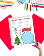 Free Printable Snow Globe Cut and Paste Craft - The Artisan Life