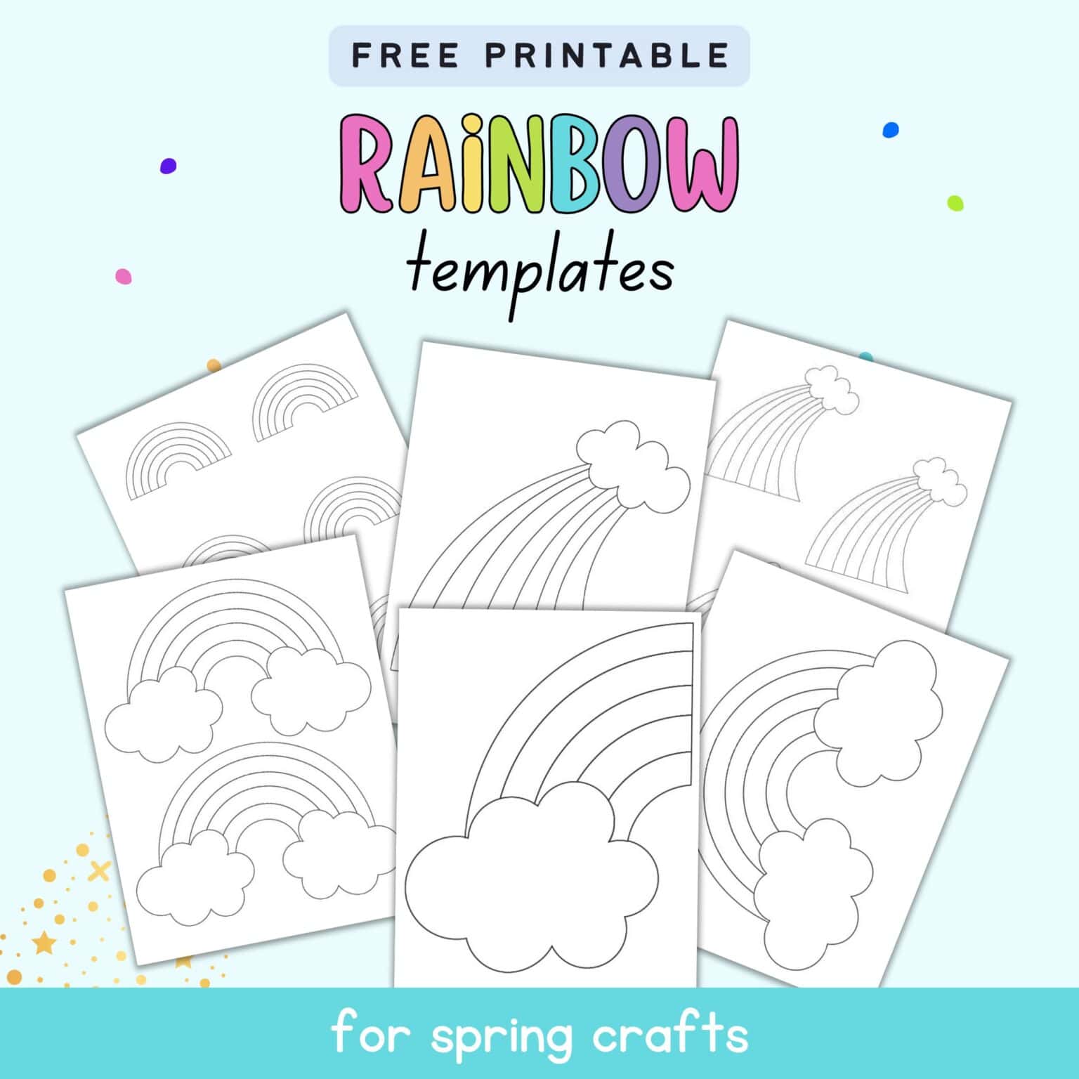 11 Free Free Printable Rainbow Templates - The Artisan Life