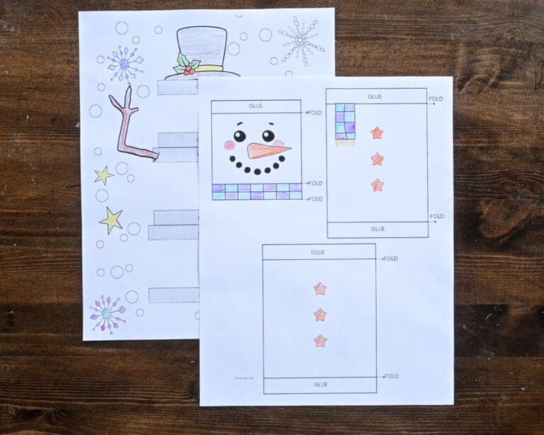 Free Printable 3D Snowman Craft for Kids - The Artisan Life