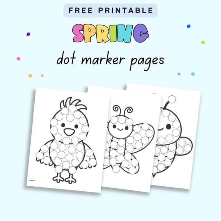 Free Printable Spring Dot Painting Pages - The Artisan Life
