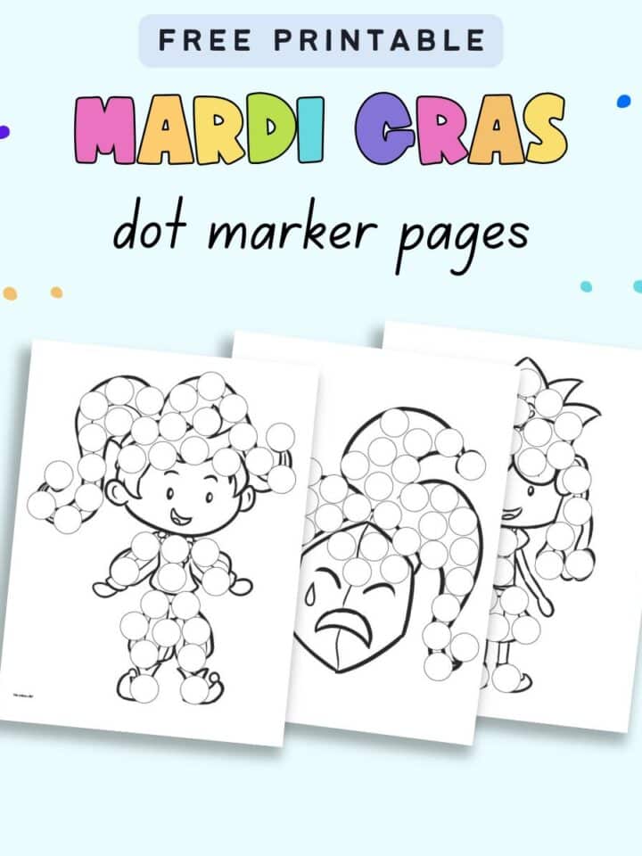 Free Printable Shapes Dot Marker Coloring Pages - The Artisan Life