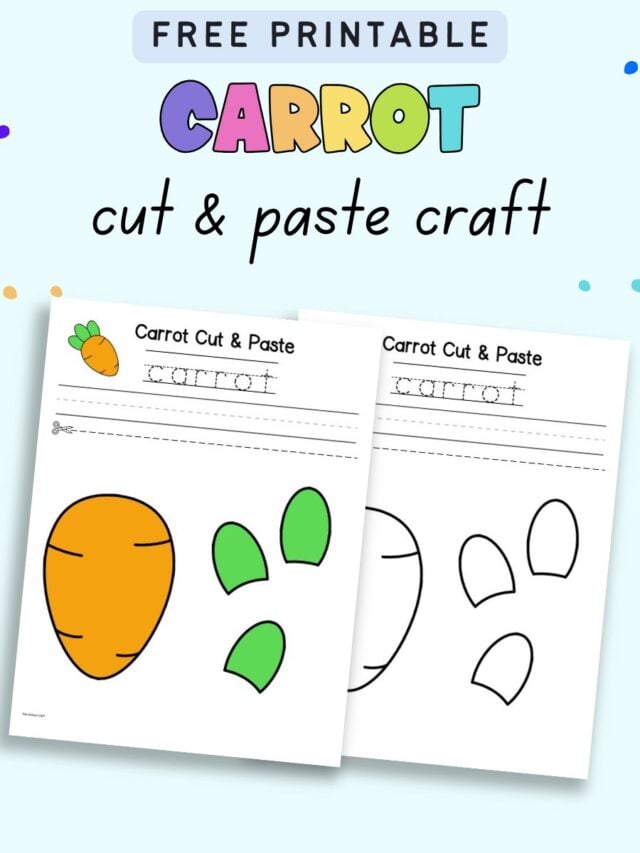 Free Printable Bunny Cut and Paste Craft - The Artisan Life