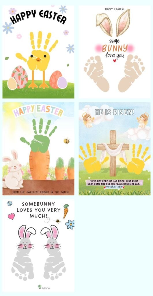 Free Printable Easter Handprint - Easter Handprint Art Pages 530x1024 