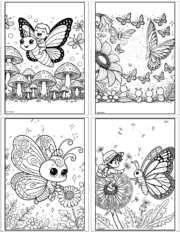 Free Printable Fantasy Butterfly Coloring Pages - The Artisan Life