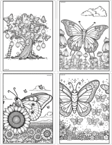 Free Printable Fantasy Butterfly Coloring Pages - The Artisan Life