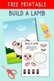 Free Printable Build a Lamb Craft - The Artisan Life