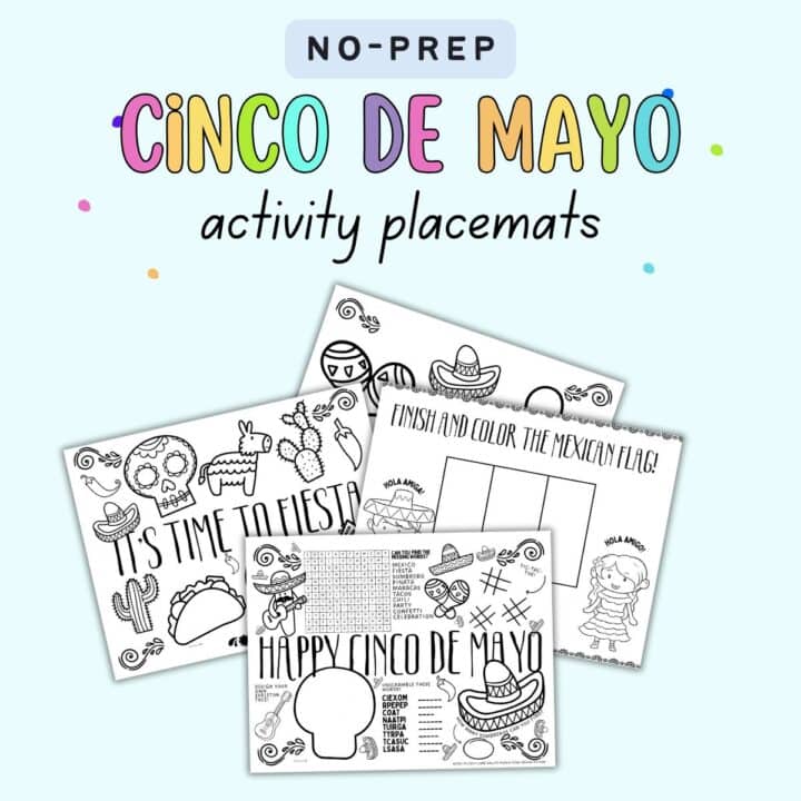 Free Printable Cinco de Mayo Activity Placemats The Artisan Life