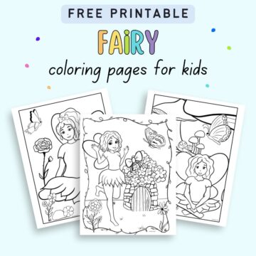 Free Printable Fairy Coloring Pages for Kids - The Artisan Life